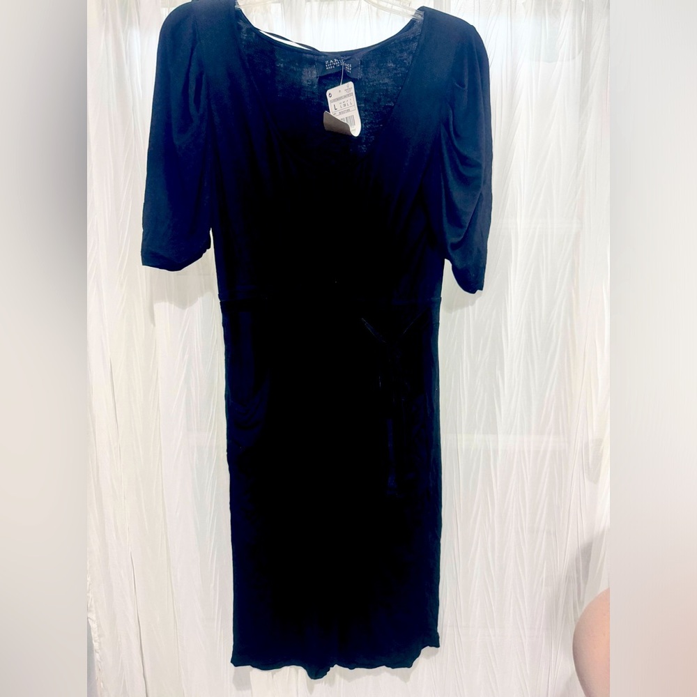 Zara brand ,dress cotton material , short sleeve , size L